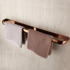 Solid Brass Rose Gold Wall-Mounted Bathroom Hardware Set (5-Piece)