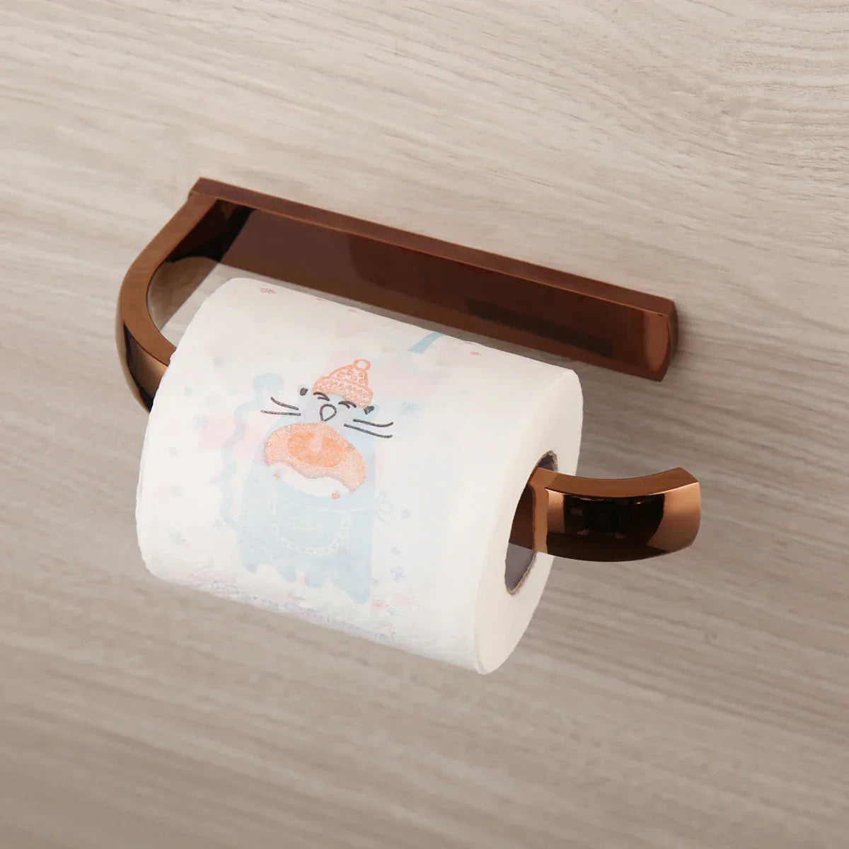 Solid Brass Rose Gold Wall-Mounted Bathroom Hardware Set (5-Piece)