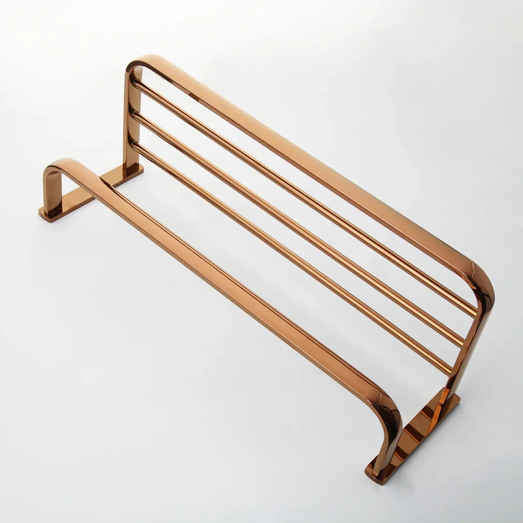 Solid Brass Rose Gold Wall-Mounted Bathroom Hardware Set (5-Piece)