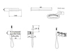 Solid Brass Round Rain Shower Faucet Set (Wall-Mount)
