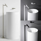 Solid Brass Single-Handle Floor-Mounted Faucet