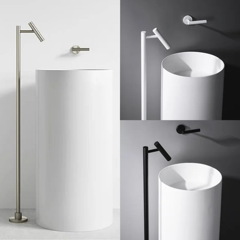 Solid Brass Single-Handle Floor-Mounted Faucet