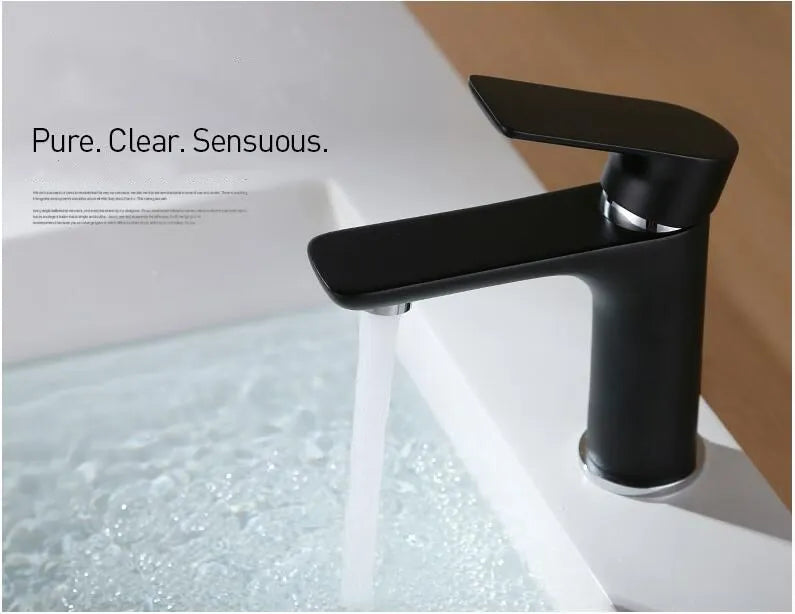 Solid Brass Single-Lever Bathroom Faucet (Deck-Mount)