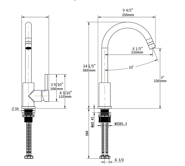 Solid Brass Single-Lever Bathroom Faucet (Deck-Mount)
