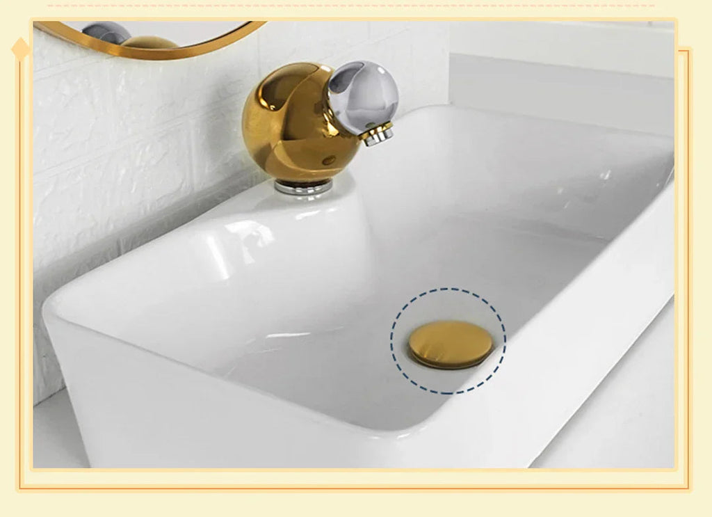 Solid Brass Telescopic Adjustable Anti-Odor Pop-Up Sink Drain
