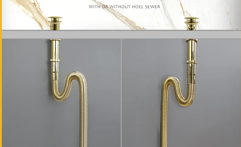 Solid Brass Telescopic Adjustable Anti-Odor Pop-Up Sink Drain