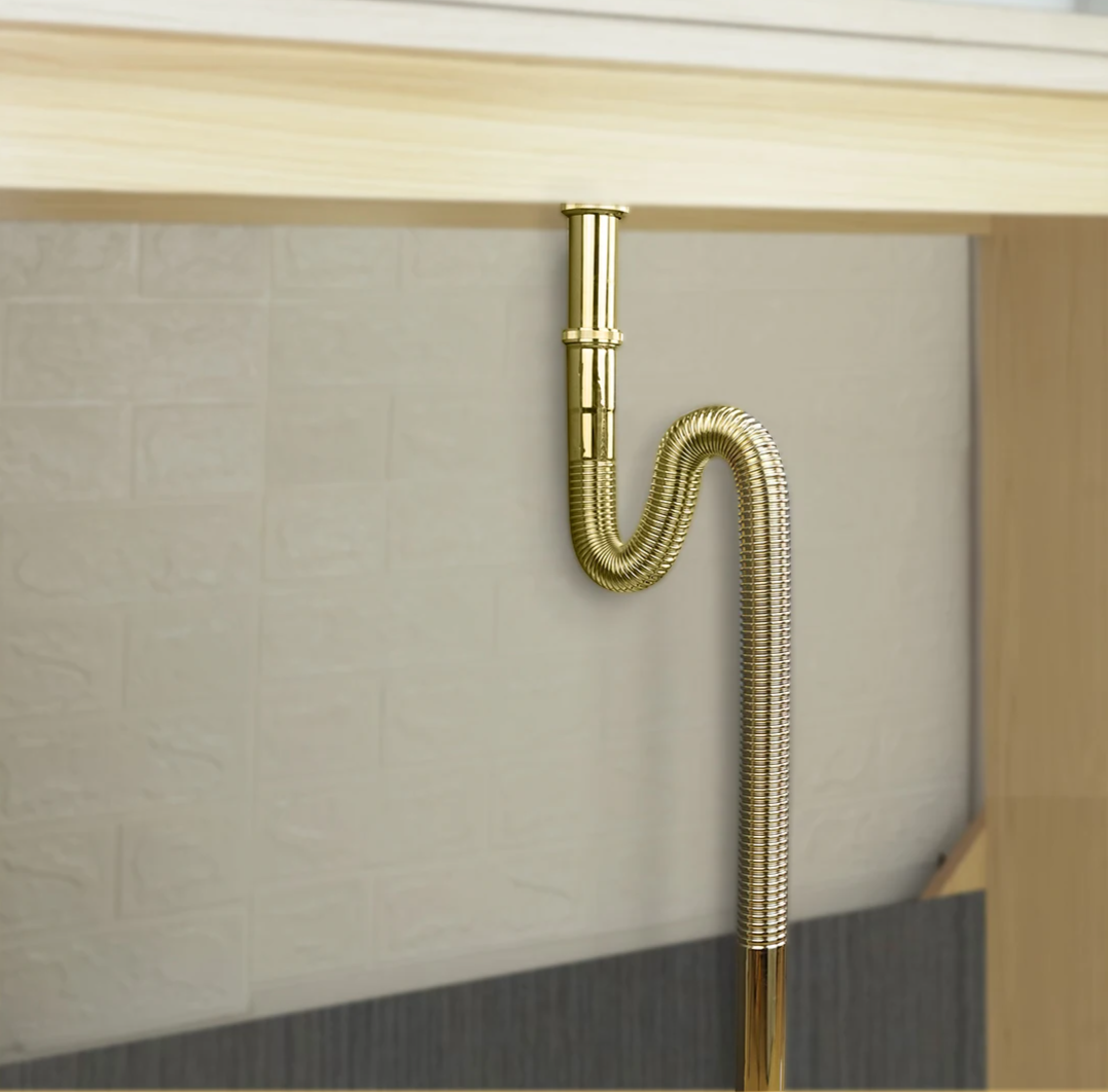 Solid Brass Telescopic Adjustable Anti-Odor Pop-Up Sink Drain
