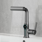 Solid Brass Water-Powered LED Waterfall Vanity Faucet
