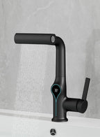 Solid Brass Water-Powered LED Waterfall Vanity Faucet