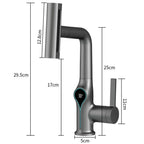 Solid Brass Water-Powered LED Waterfall Vanity Faucet