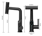 Solid Brass Water-Powered LED Waterfall Vanity Faucet