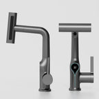 Solid Brass Water-Powered LED Waterfall Vanity Faucet
