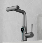 Solid Brass Water-Powered LED Waterfall Vanity Faucet