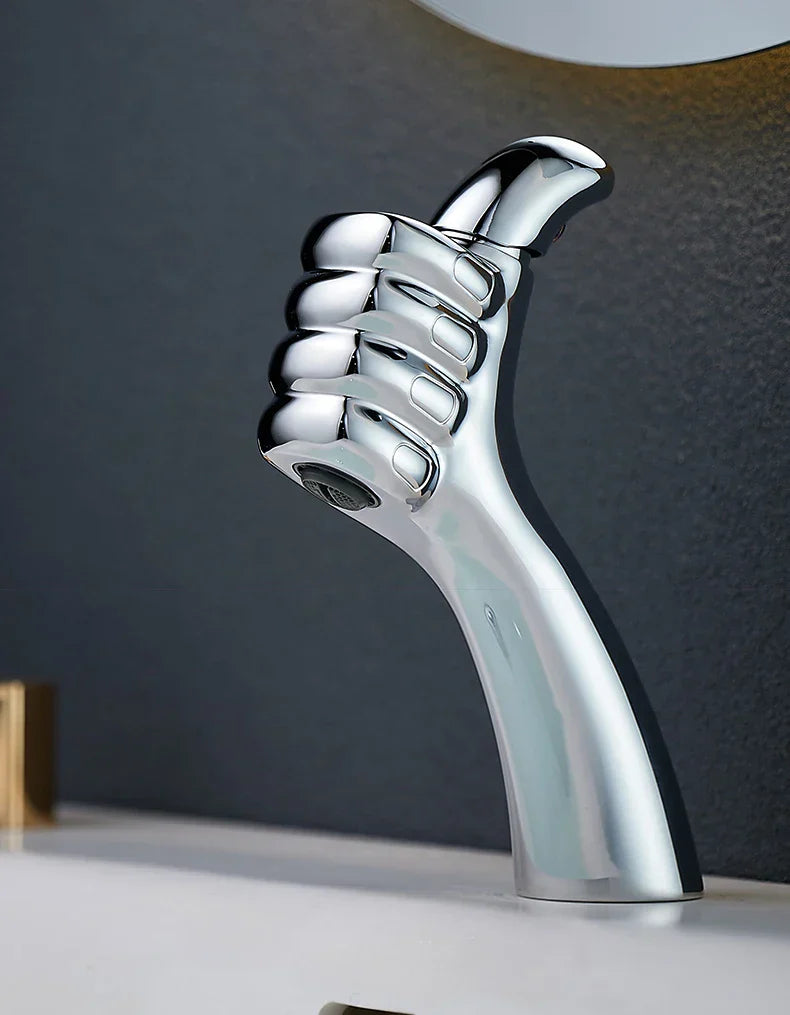 Solid Brass Waterfall Bathroom Faucet (Ceramic Disc Cartridge)