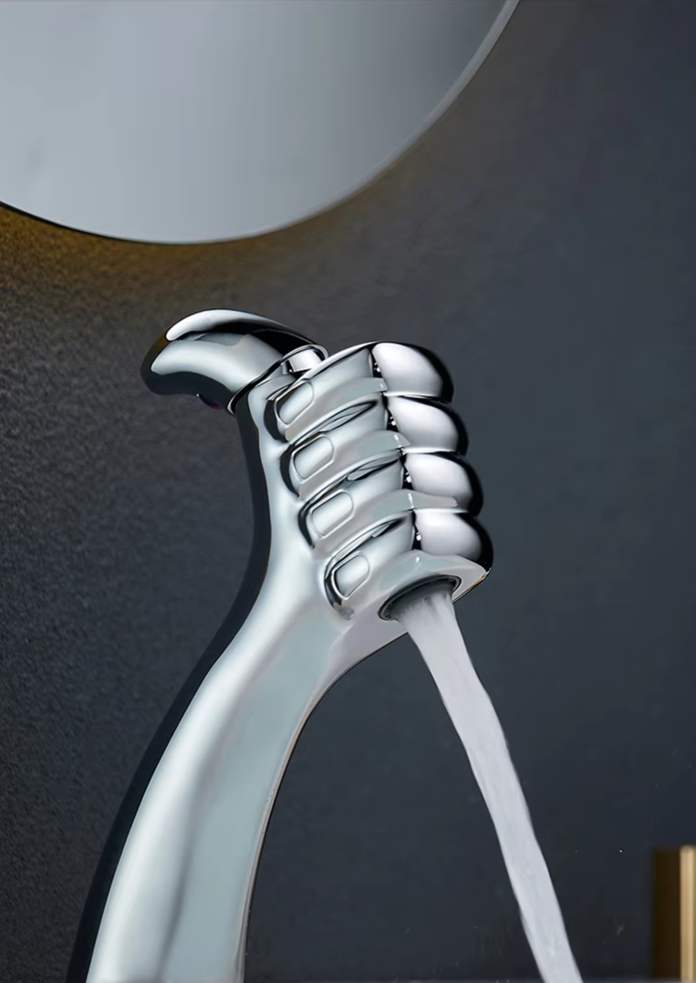 Solid Brass Waterfall Bathroom Faucet (Ceramic Disc Cartridge)