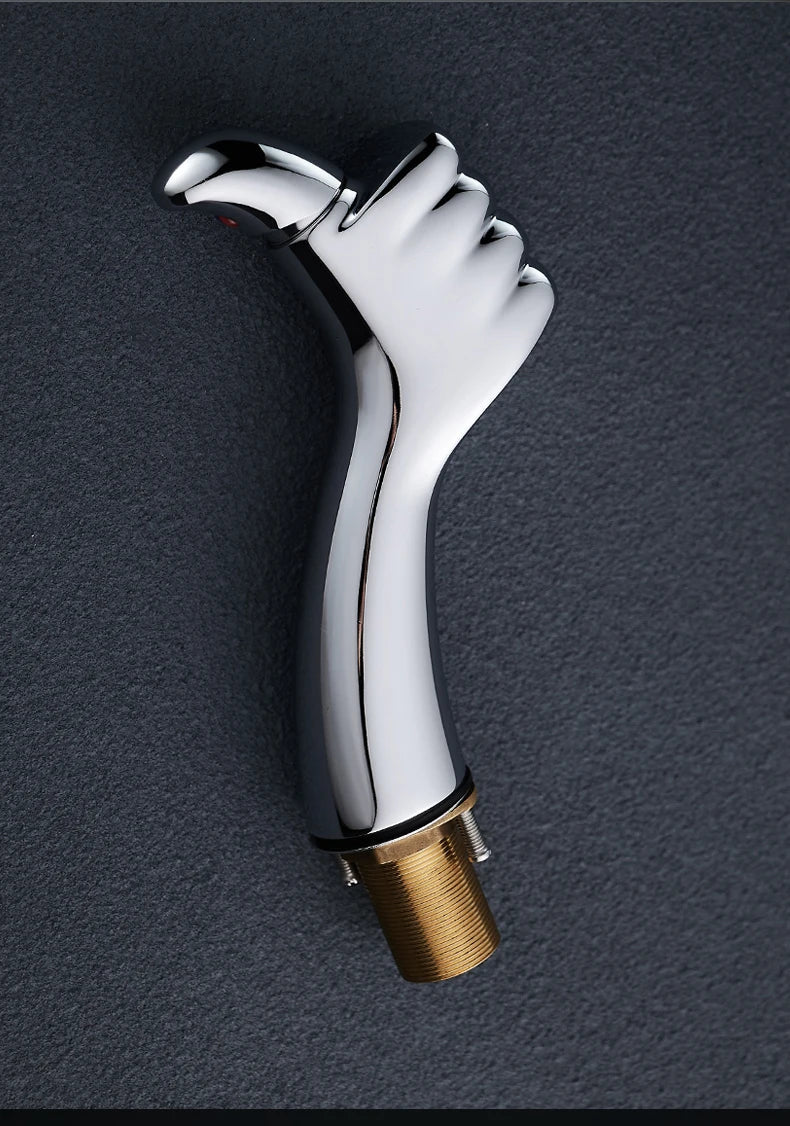 Solid Brass Waterfall Bathroom Faucet (Ceramic Disc Cartridge)