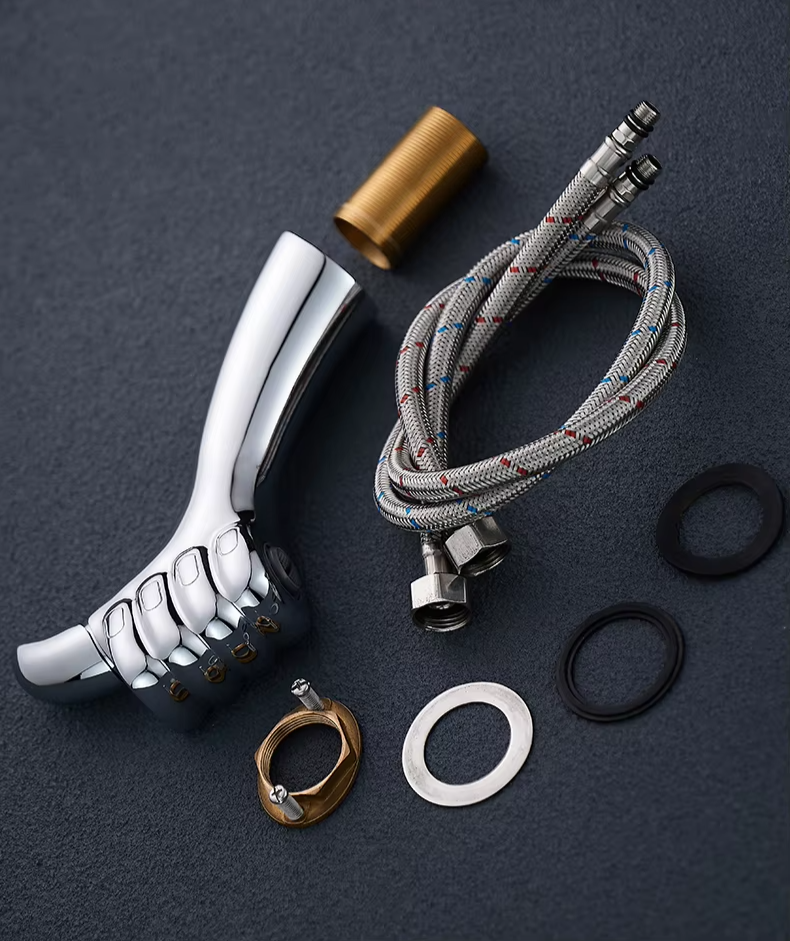 Solid Brass Waterfall Bathroom Faucet (Ceramic Disc Cartridge)