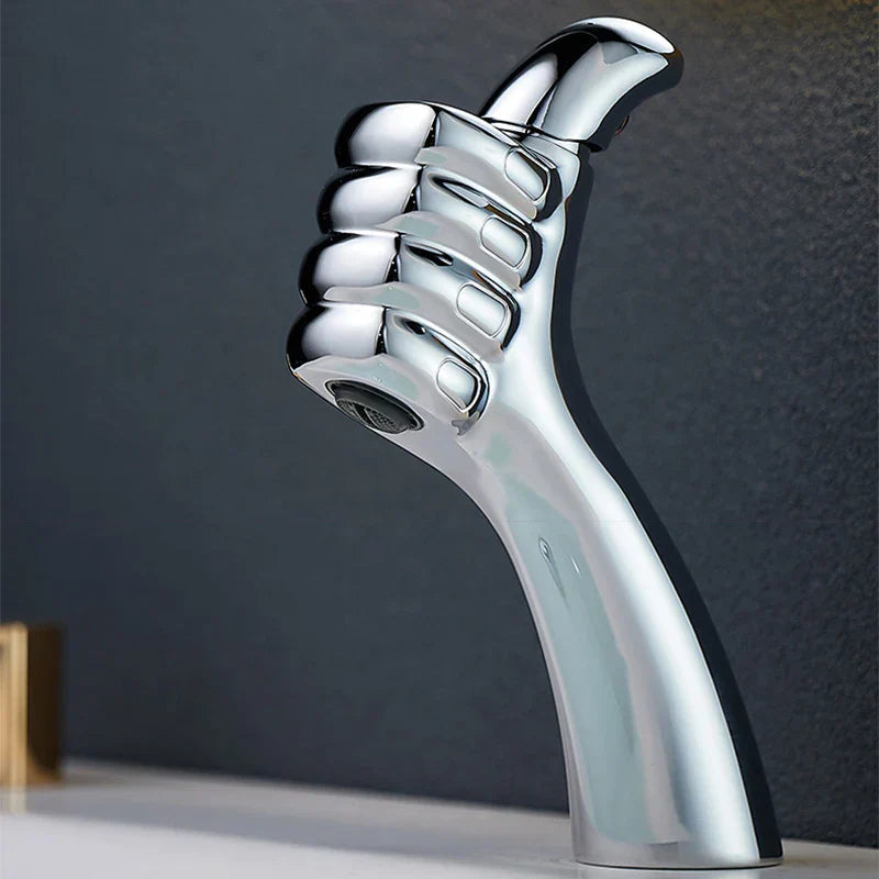 Solid Brass Waterfall Bathroom Faucet (Ceramic Disc Cartridge)
