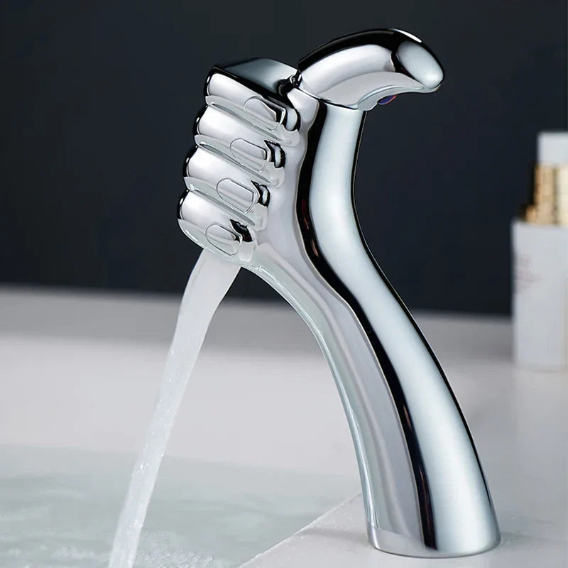 Solid Brass Waterfall Bathroom Faucet (Ceramic Disc Cartridge)