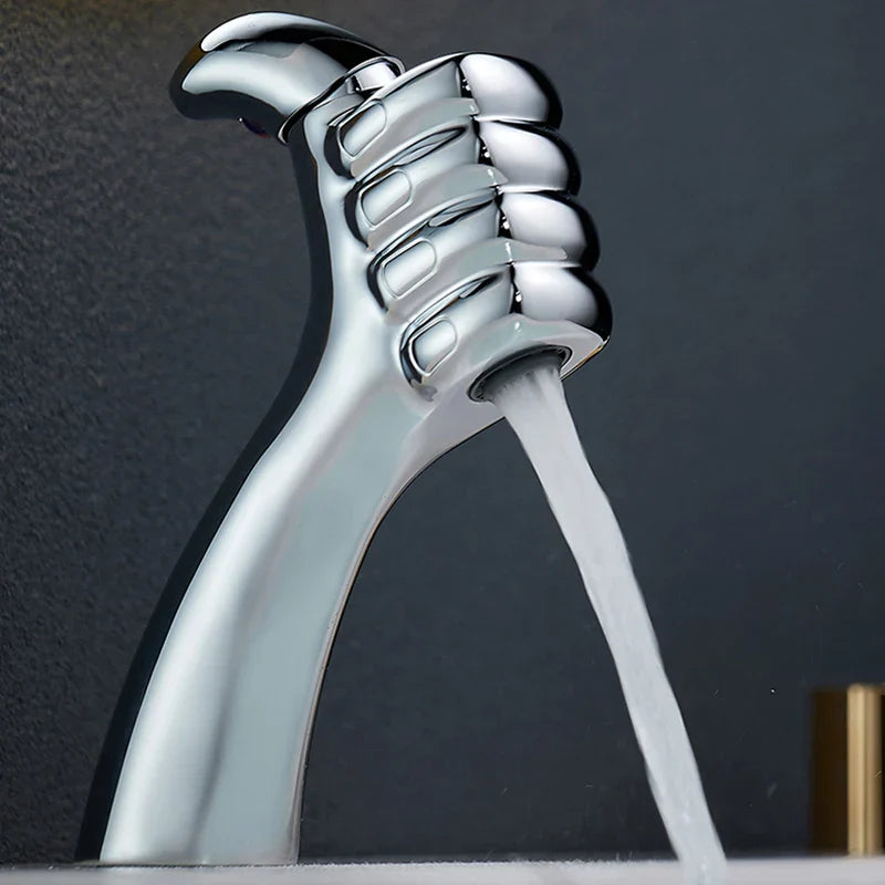 Solid Brass Waterfall Bathroom Faucet (Ceramic Disc Cartridge)