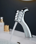 Solid Brass Waterfall Bathroom Faucet (Ceramic Disc Cartridge)