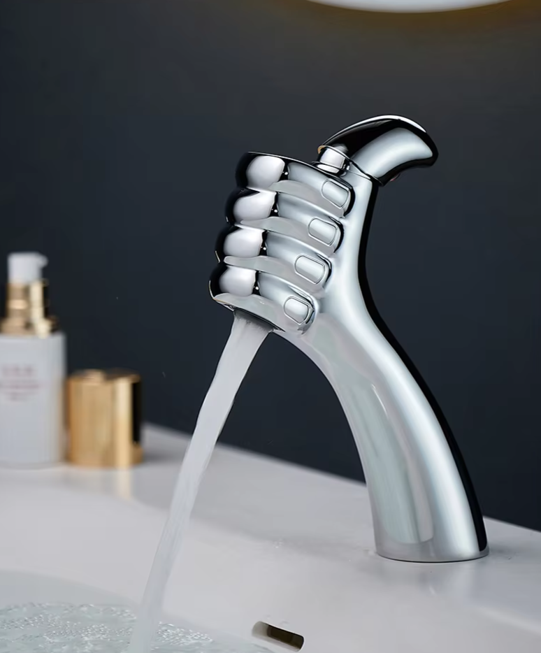 Solid Brass Waterfall Bathroom Faucet (Ceramic Disc Cartridge)