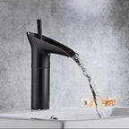 Solid Brass Waterfall Bathroom Faucet (Ceramic Disc Valve)