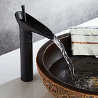 Solid Brass Waterfall Bathroom Faucet (Ceramic Disc Valve)
