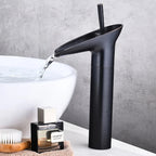 Solid Brass Waterfall Bathroom Faucet (Ceramic Disc Valve)
