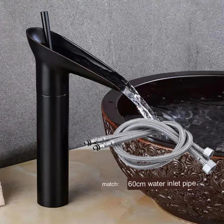 Solid Brass Waterfall Bathroom Faucet (Ceramic Disc Valve)