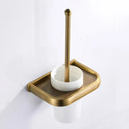 Solid Copper-Based Brushed Antique Brass Bathroom Hardware Set (5-Piece Wall-Mounted)