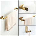 Solid Metal Brushed Antique Brass Bathroom Hardware Set (4-Piece)
