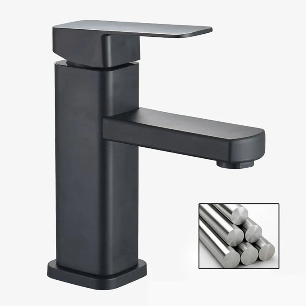 Solid Metal Ceramic Valve Deck-Mounted Bathroom Faucet