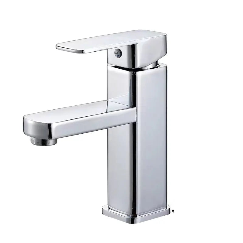 Solid Metal Ceramic Valve Deck-Mounted Bathroom Faucet