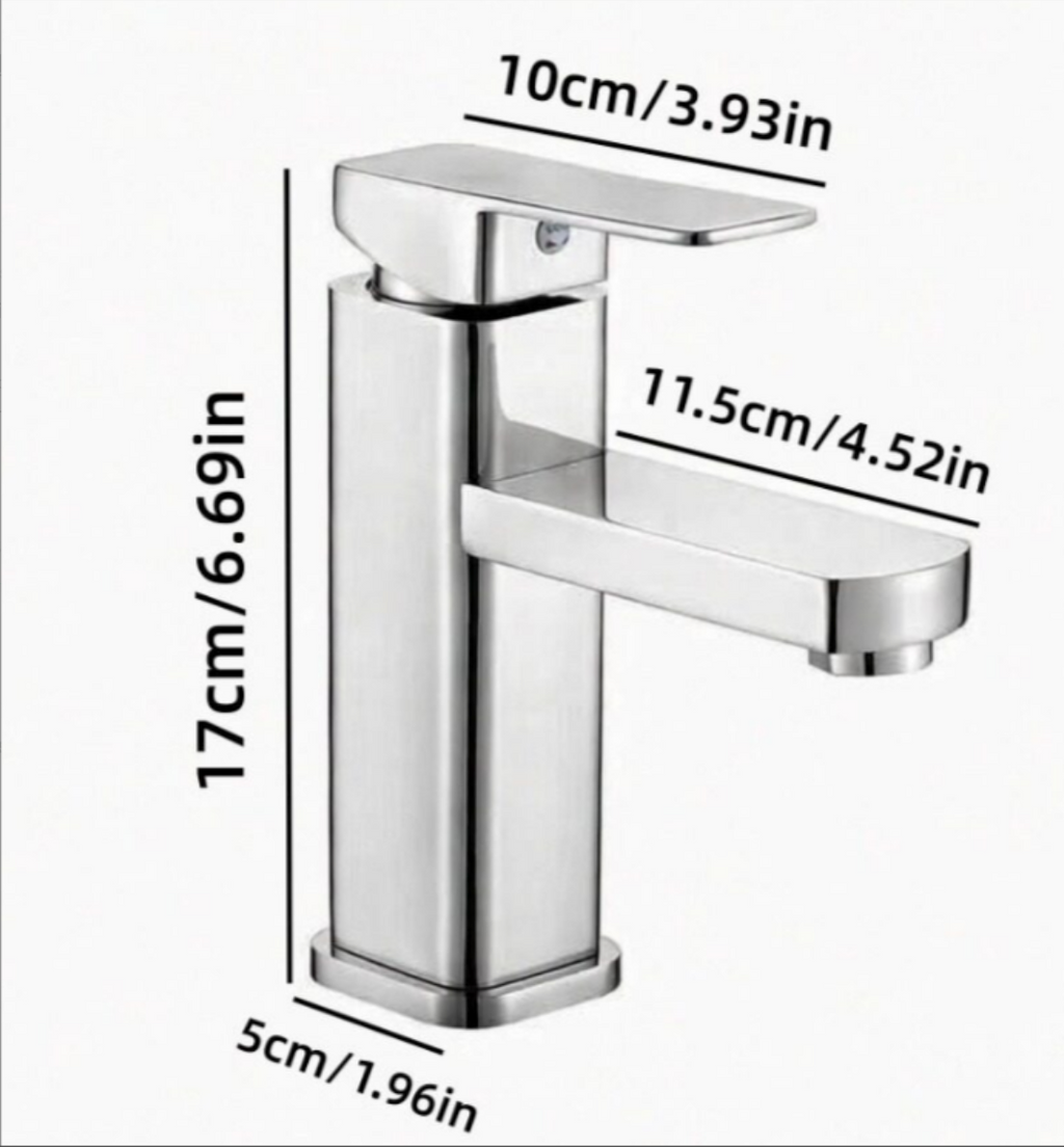 Solid Metal Ceramic Valve Deck-Mounted Bathroom Faucet