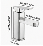 Solid Metal Ceramic Valve Deck-Mounted Bathroom Faucet