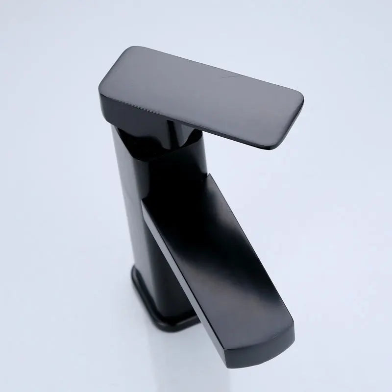 Solid Metal Ceramic Valve Deck-Mounted Bathroom Faucet