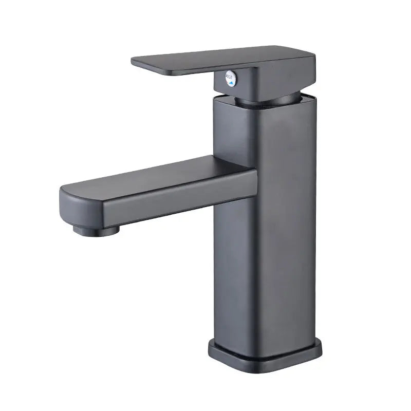 Solid Metal Ceramic Valve Deck-Mounted Bathroom Faucet
