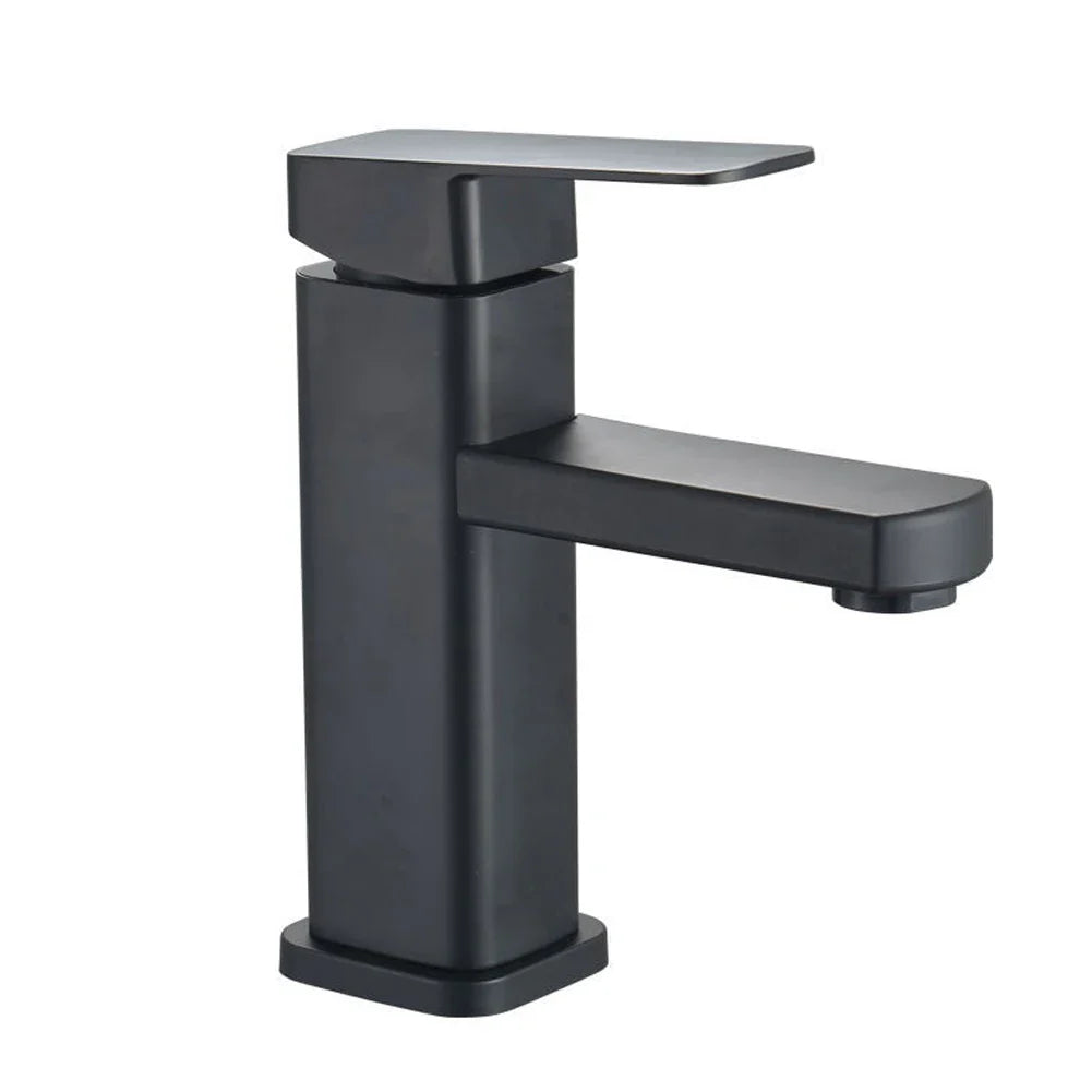 Solid Metal Ceramic Valve Deck-Mounted Bathroom Faucet