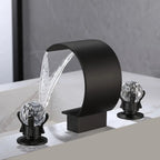 Solid Metal Dual-Handle Ceramic Disc Bathroom Faucet (8" Widespread)