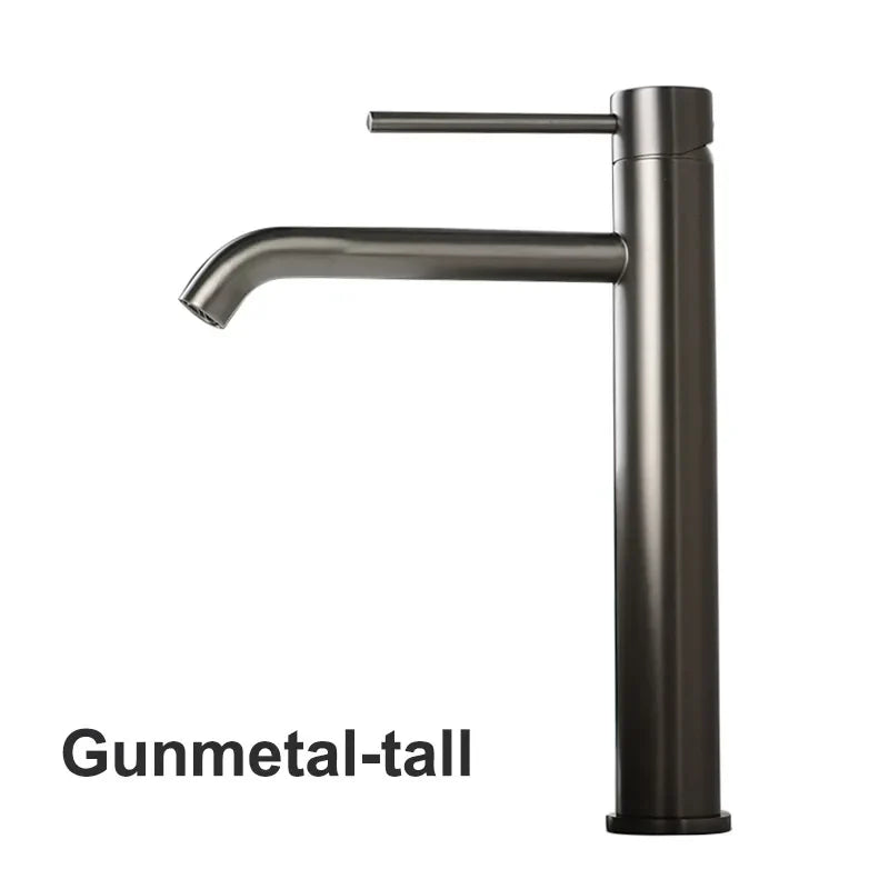 Solid Stainless Steel High-Arc Vessel Faucet (Single-Handle)