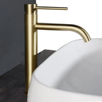 Solid Stainless Steel High-Arc Vessel Faucet (Single-Handle)