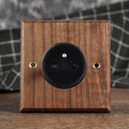Solid Walnut & Knurled Brass Toggle Wall Switch (Optional USB)
