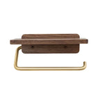 Solid Wood & Stainless Steel Paper Towel Holder