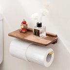 Solid Wood & Stainless Steel Paper Towel Holder