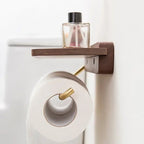 Solid Wood & Stainless Steel Paper Towel Holder