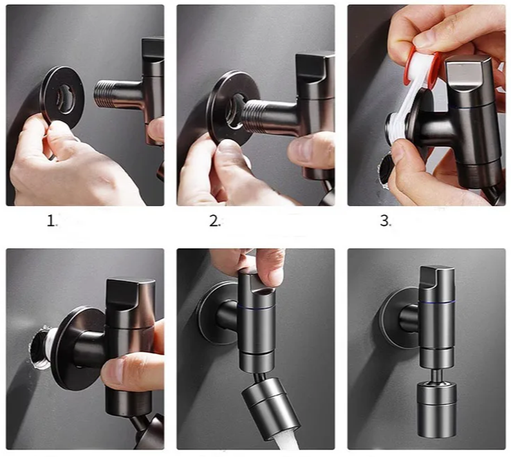 Space-Saving 304 Stainless Steel In-Wall Utility Faucet (Cold Water)