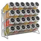 Space-Saving 4-Tier Wall-Mounted Carbon Steel Spice Rack
