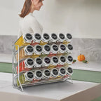 Space-Saving 4-Tier Wall-Mounted Carbon Steel Spice Rack
