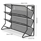 Space-Saving 4-Tier Wall-Mounted Carbon Steel Spice Rack